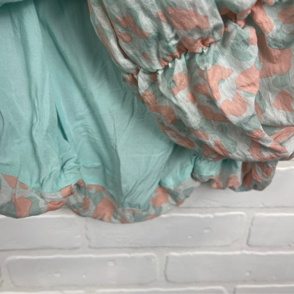 Runaway The Label Mini Dress Ruched Pink and teal Leopard Dress XL / 10 Cute - Picture 8 of 12